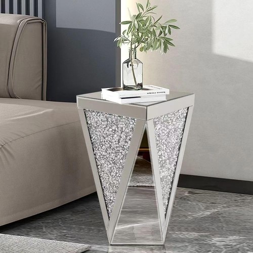Silver mirrored end - mirrored,