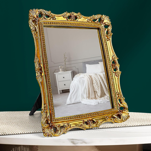 Antique gold wall mirror - wall,